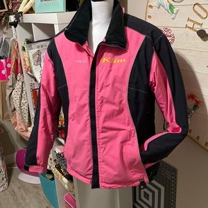 Pink and Black Klim Coat